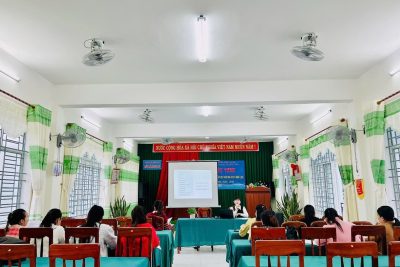 Ngày 27/12/2024 Nhà trường đã tổ chức tập huấn: Chuyên đề “Hướng dẫn nâng cao năng lực lồng ghép giới trong thực hiện chương trình giáo dục mầm non và tăng cường tiếng việt cho trẻ em người dân tộc thiểu số”