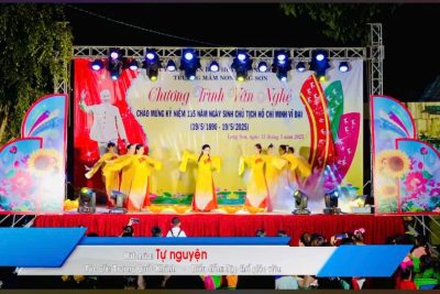 Ngày 15/05/2025 Trường MN Long Sơn đã tổ chức Đêm văn nghệ mừng kỉ niệm 135 năm ngày sinh chủ tịch Hồ Chí Minh (19/5/1890-19/5/2025)